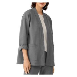 EILEEN FISHER Womens Gray Wear To Work Jacket S